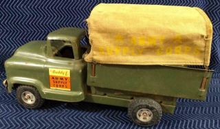 Vintage Buddy L Pressed Steel Gmc Army Supply Corps Truck - All 2