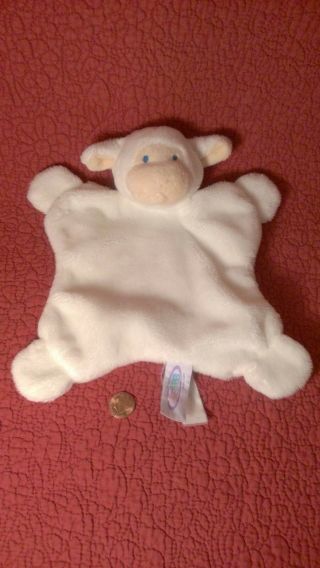 9 " Mary Meyer Baby White Cream Lamb Security Blanket Lovey Plush Stuffed Toy