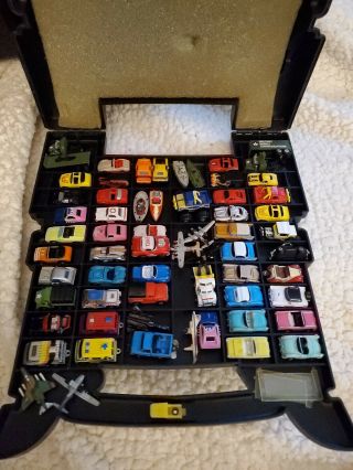 Vintage Micro Machines Cars Carry Case Filled With 60 Vehicles 1988