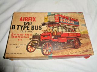 Airfix 1910 B Type Bus (old Bill 1/32 Scale Model Construction Kit 8 1/2 " Length