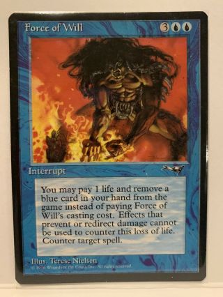 1x Force Of Will Alliances Magic The Gathering Mtg D