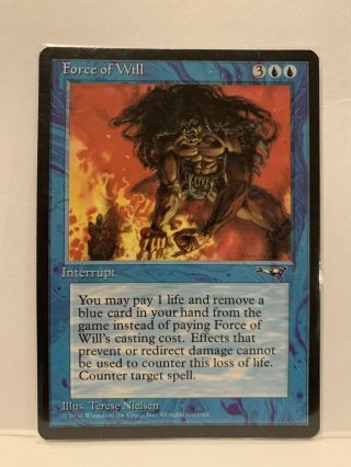 1x Force Of Will Alliances Magic The Gathering Mtg A
