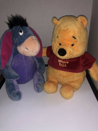 Disney Store Authentic Winnie The Pooh Plush Doll Set Of 2