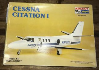 Minicraft Hasegawa 1/48 Cessna Citation I Model Plane,  1168 Complete Open Box