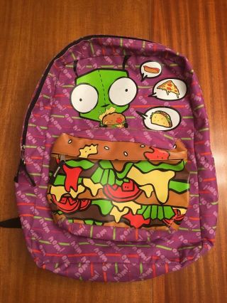 Invader Zim Purple Hamburger Backpack