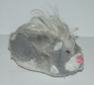 Zhu Zhu Pet Hamster Grey White Spiked Hair Kingston Toy