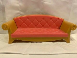 Little Tikes Grand Mansion Dollhouse Long Sofa Couch Furniture Pink
