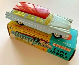 Rare Vintage Corgi Toys 445,  Plymouth Sports Suburban Station Wagon,