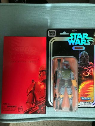 2019 Sdcc Hasbro Star Wars Exclusive The Black Series Sith Trooper,  Boba Fett