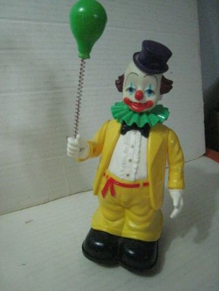 Vintage 1991 Bump ' N Go Clown With Light - Up Balloon; Bright; Made Hong Kong 2