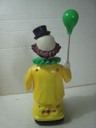 Vintage 1991 Bump ' N Go Clown With Light - Up Balloon; Bright; Made Hong Kong 3