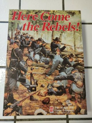 Ah Avalon Hill Here Come The Rebels Gcacw Unpunched