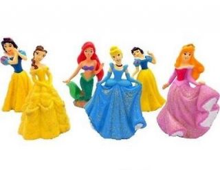 Disney Princess Figure 3 " Figurines Pack Of 6 Toy Set Snow White Cinderella