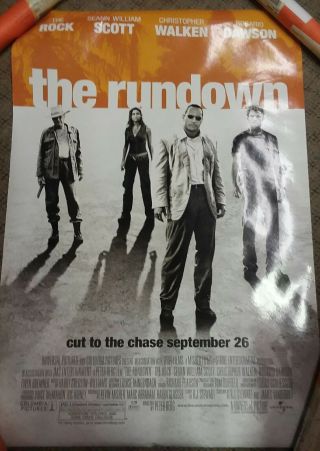 The Rundown Movie Poster 27x40 Dwayne Johnson