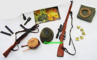 Ww2 1/6 Mosin Nagant M1891 Sniper Rifle Mp28 Helmet Model Set Gun_redhorse_1