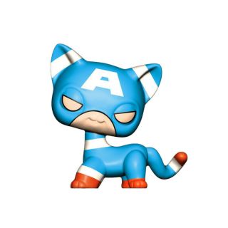 Lps Littlest Pet Shop Custom Ooak Cat Captain America Hand Painted Figure