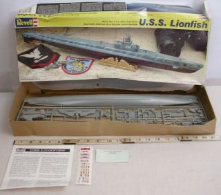 Revell Uss Lionfish Submarine Boat Wwii Model Kit Boxed