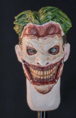 Sq - Jkh - Lf: Custom 52 Joes Garage Head Sculpt For Mezco Joker (no Figure)