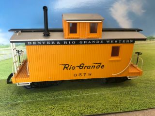 Mdc Model Die Casting G Scale Denver Rio Grande Caboose,  Yellow - - Very Old