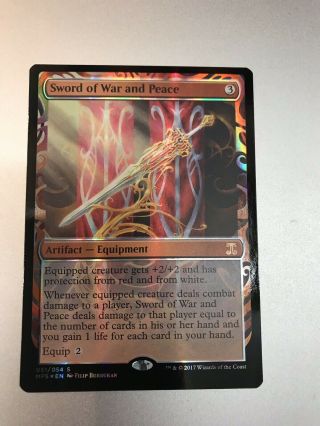 Mtg Magic Sword Of War And Peace Foil Masterpiece Inventions