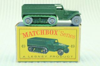Matchbox Lesney No 49 Army Half Track Mk Iii - Made In England - Boxed 2