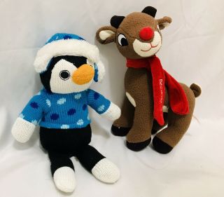 Dan Dee Plush Stuffed Animals Rudolph The Red Nosed Reindeer Penguin Plushy Toys 5