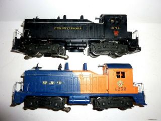 Lionel Postwar 6250 Seaboard And 641 Prr Custom Nw2 Switchers For Repair/parts