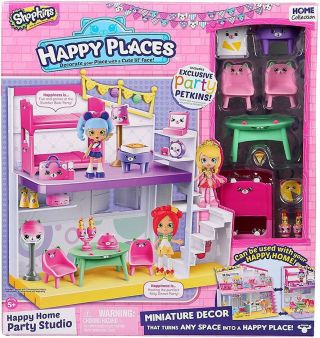 Shopkins Happy Places Happy Home Party Studio Playset W/ Box
