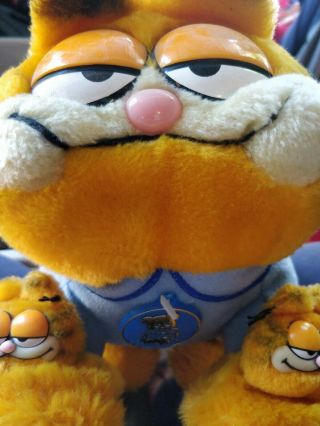 Vintage 1981 Garfield The Cat In Pjs And Slippers Plush Stuffed Toy 10 " Dakin
