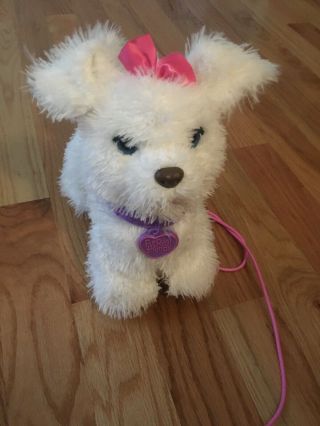 Fur Real Friends My Walkin Pup White Dog Get Up And Gogo Interactive W Leash