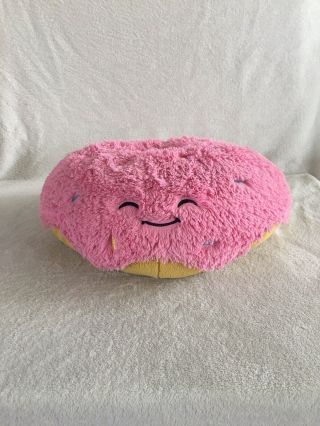 Squishable Soft Pink Frosted Donut With Sprinkles Plush 15 Inch Across