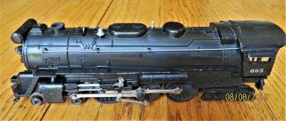 Lionel Postwar 665 Locomotive and 6026W whistle Tender 3