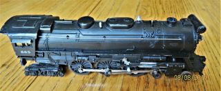 Lionel Postwar 665 Locomotive and 6026W whistle Tender 4