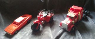 Gay Toys Inc 3 Wheeler Atv 789 & 979 Truck.  Processed Plastic Co 9280 Charger