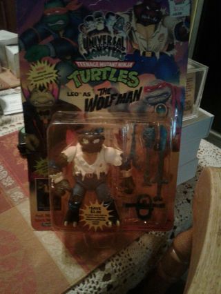 Teenage Mutant Ninja Turtles TMNT Leo WOLFMAN 1993 Playmates Universal Monsters 3