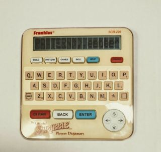 Official Scrabble Deluxe Players Dictionary Franklin Electronic Scr 226 Hasbro