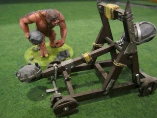 Games Workshop,  Lord Of The Rings,  Mordor Troll With Catapult,  Metal,  Painted