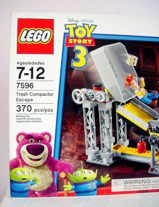 LEGO Disney TOY STORY Trash Compactor Escape 7596 Hamm Lotso Woody Aliens 5