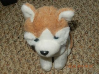 Battat Plush Husky Dog Puppy Stuffed Animal White Brown