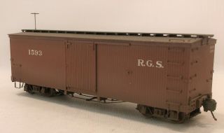On3 Custom Built Rio Grande Southern Truss Rod Boxcar 1593 Painted/weathered