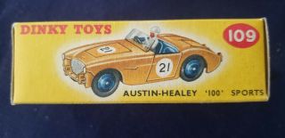 Dinky Toys Austin - Healey 100 Sports No.  109 Empty Box Only Old England Meccano