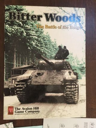 Avalon Hill Wwii Bitter Woods (1st Edition) Box Unpunched