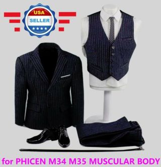 1/6 Classic Business Suit Set C For 12 " Phicen Tbleague Muscular Figure M34 M35