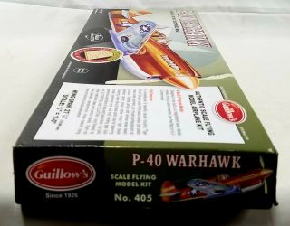 Guillow ' s USA P - 40 Warhawk Balsa Wood Model Kit 405 4