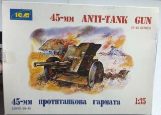 Icm 45 - Mm Anti Tank Gun 1/35 Open ‘sullys Hobbies’