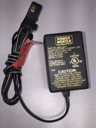 Fisher Price Power Wheels 12 Volt Battery Charger C - 12150 Part 00801 - 0972 Vg
