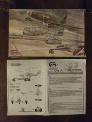 Rare MPM 72112 1 - 72 MesserschmittMe 262 Mistelw/Flying Bomb & extra Me 262 3