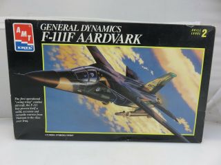 Amt Ertl General Dynamics F - 111f Aardvark 1/72 Scale Model Kit 8936 Started
