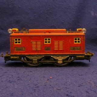 Lionel No 8 Electric Prewar Loco Standard Gauge Train Red W/ Mccoy Motor