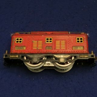 Lionel No 8 Electric Prewar LOCO Standard Gauge Train Red w/ McCoy Motor 6